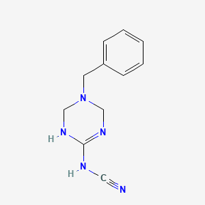 [3-(phenylmethyl)-2,4-dihydro-1H-1,3,5-triazin-6-yl]cyanamide