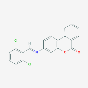 3-[(2,6-Dichlorobenzylidene)amino]-6H-dibenzo[b,d]pyran-6-one