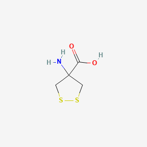 molecular formula C4H7NO2S2 B1213621 4-Amino-1,2-dithiolane-4-carboxylic acid CAS No. 32418-97-6
