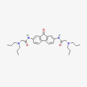 molecular formula C29H40N4O3 B1213623 N,N'-(9-Oxo-9H-fluorene-2,7-diyl)bis[2-(dipropylamino)acetamide] CAS No. 65091-40-9