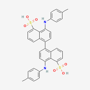 molecular formula C34H28N2O6S2 B1213629 Bis(8-4-toluidino-1-naphthalenesulfonate) CAS No. 69227-89-0