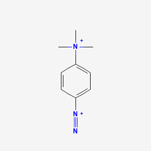 molecular formula C9H13N3+2 B1213633 4-(Trimethylammonium)benzenediazonium CAS No. 15820-13-0