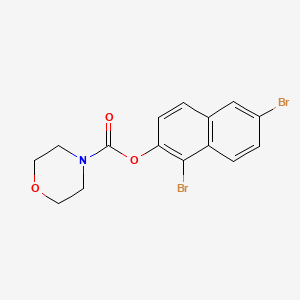 molecular formula C15H13Br2NO3 B12136332 1,6-Dibromo-2-naphthyl morpholine-4-carboxylate 