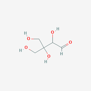 molecular formula C5H10O5 B1213635 2,3,4-Trihydroxy-3-(hydroxymethyl)butanal 