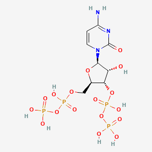 molecular formula C9H17N3O17P4 B1213640 Cytidine 3'-diphosphate 5'-diphosphate CAS No. 73205-34-2