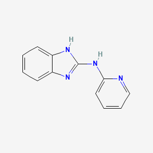 molecular formula C12H10N4 B12136558 1H-Benzimidazol-2-amine, N-2-pyridinyl- CAS No. 88002-35-1