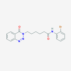 molecular formula C19H19BrN4O2 B12136559 N-(2-bromophenyl)-6-(4-oxo-1,2,3-benzotriazin-3(4H)-yl)hexanamide 