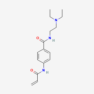 molecular formula C16H23N3O2 B1213658 N-(2-diethylaminoethyl)-4-(prop-2-enoylamino)benzamide CAS No. 57631-93-3