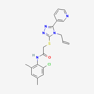 molecular formula C20H20ClN5OS B12136593 N-(2-chloro-4,6-dimethylphenyl)-2-{[4-(prop-2-en-1-yl)-5-(pyridin-3-yl)-4H-1,2,4-triazol-3-yl]sulfanyl}acetamide 