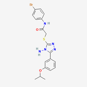 molecular formula C19H20BrN5O2S B12136607 2-{4-amino-5-[3-(methylethoxy)phenyl](1,2,4-triazol-3-ylthio)}-N-(4-bromopheny l)acetamide 