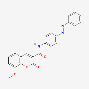 molecular formula C23H17N3O4 B12136708 8-methoxy-2-oxo-N-{4-[(E)-phenyldiazenyl]phenyl}-2H-chromene-3-carboxamide CAS No. 325803-85-8