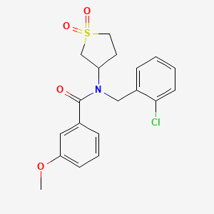 molecular formula C19H20ClNO4S B12136824 N-(2-chlorobenzyl)-N-(1,1-dioxidotetrahydrothiophen-3-yl)-3-methoxybenzamide 