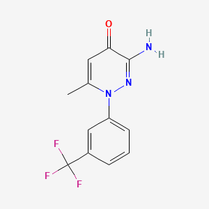 3-amino-6-methyl-1-(3-(trifluoromethyl)phenyl)pyridazin-4(1H)-one