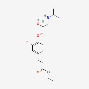 Benzenepropanoic acid, 3-fluoro-4-(2-hydroxy-3-((1-methylethyl)amino)propoxy)-, ethyl ester