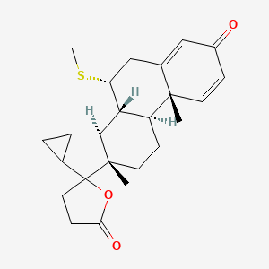 4a,6a-Dimethyl-9-(methylsulfanyl)-4b,6,6a,7a,8,8a,8b,8c,9,10-decahydro-4aH-spiro[cyclopropa[4,5]cyclopenta[1,2-a]phenanthrene-7,2'-oxolane]-2,5'(5H)-dione