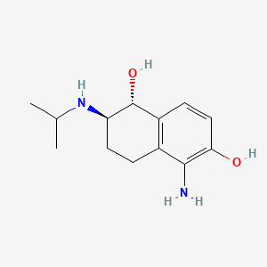 molecular formula C13H20N2O2 B1213718 5-Amino-6-hydroxy-2-isopropylamino-1,2,3,4-tetrahydronaphthalene-1-ol CAS No. 70172-13-3