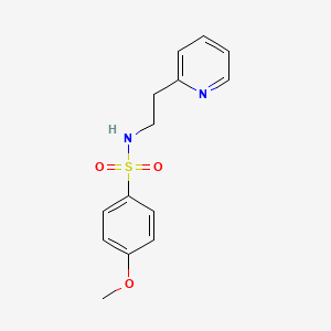 molecular formula C14H16N2O3S B12137371 [(4-Methoxyphenyl)sulfonyl](2-(2-pyridyl)ethyl)amine 