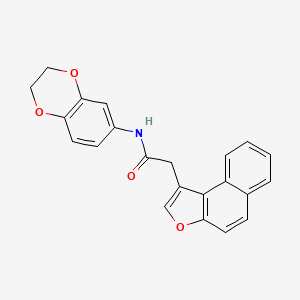molecular formula C22H17NO4 B12137382 N-(2,3-dihydro-1,4-benzodioxin-6-yl)-2-(naphtho[2,1-b]furan-1-yl)acetamide 