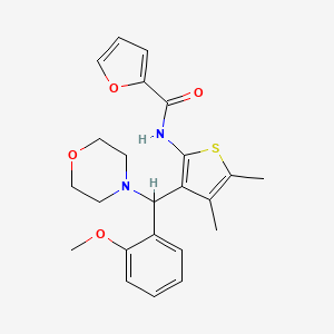 molecular formula C23H26N2O4S B12137469 N-{3-[(2-methoxyphenyl)(morpholin-4-yl)methyl]-4,5-dimethylthiophen-2-yl}furan-2-carboxamide 