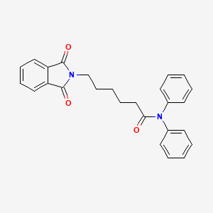 molecular formula C26H24N2O3 B12137536 6-(1,3-dioxo-1,3-dihydro-2H-isoindol-2-yl)-N,N-diphenylhexanamide 