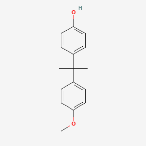 molecular formula C16H18O2 B1213772 4-[1-(4-Methoxyphenyl)-1-methylethyl]phenol CAS No. 16530-58-8