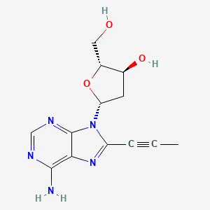 (2R,3S,5R)-5-(6-amino-8-prop-1-ynyl-purin-9-yl)-2-(hydroxymethyl)tetrahydrofuran-3-ol