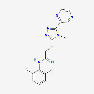 molecular formula C17H18N6OS B12137776 N-(2,6-dimethylphenyl)-2-{[4-methyl-5-(pyrazin-2-yl)-4H-1,2,4-triazol-3-yl]sulfanyl}acetamide 