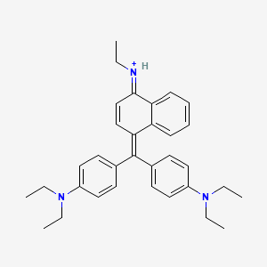 molecular formula C33H40N3+ B1213778 [4-[Bis[4-(diethylamino)phenyl]methylidene]naphthalen-1-ylidene]-ethylazanium CAS No. 36396-19-7