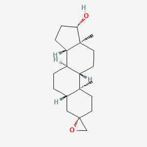 (3S,5S,8R,9S,10S,13S,14S,17S)-10,13-dimethylspiro[1,2,4,5,6,7,8,9,11,12,14,15,16,17-tetradecahydrocyclopenta[a]phenanthrene-3,2'-oxirane]-17-ol