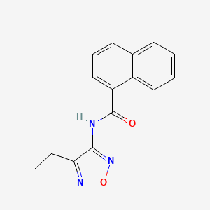 molecular formula C15H13N3O2 B12137869 N-(4-ethyl-1,2,5-oxadiazol-3-yl)naphthalene-1-carboxamide 