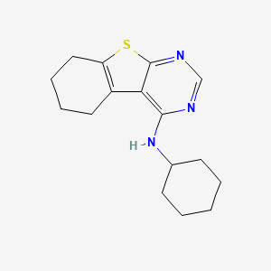 molecular formula C16H21N3S B12137885 N-cyclohexyl-5,6,7,8-tetrahydro[1]benzothieno[2,3-d]pyrimidin-4-amine 