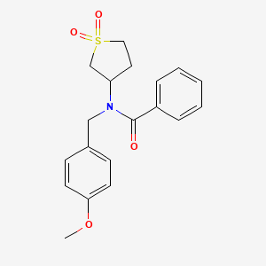 molecular formula C19H21NO4S B12138018 N-(1,1-dioxidotetrahydrothiophen-3-yl)-N-(4-methoxybenzyl)benzamide 
