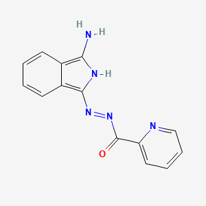 molecular formula C14H11N5O B12138114 N'-[(1Z)-3-amino-1H-isoindol-1-ylidene]pyridine-2-carbohydrazide 