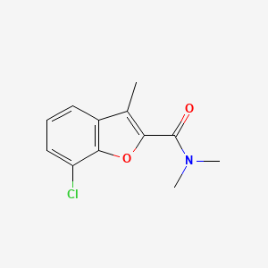 molecular formula C12H12ClNO2 B1213813 7-Chloro-N,N,3-trimethyl-2-benzofurancarboxamide CAS No. 81718-68-5