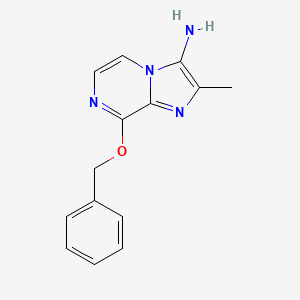 molecular formula C14H14N4O B1213814 8-(Benzyloxy)-2-methylimidazo[1,2-A]pyrazin-3-amine 