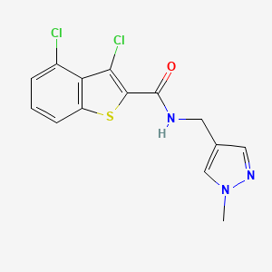 molecular formula C14H11Cl2N3OS B1213823 3,4-dichloro-N-[(1-methyl-4-pyrazolyl)methyl]-1-benzothiophene-2-carboxamide 