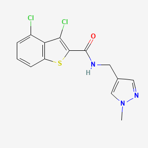 3,4-dichloro-N-[(1-methyl-4-pyrazolyl)methyl]-1-benzothiophene-2-carboxamide