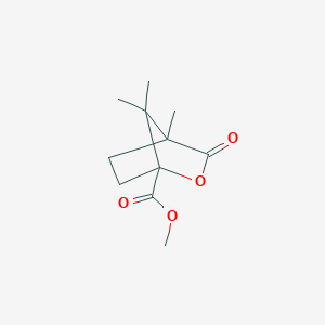 molecular formula C11H16O4 B12138302 Methyl 4,7,7-trimethyl-3-oxo-2-oxabicyclo[2.2.1]heptane-1-carboxylate 