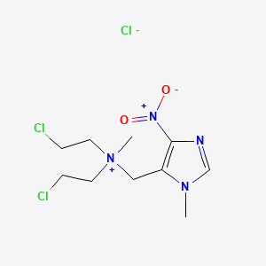 N,N-bis(2-chloroethyl)-N-methyl-N-[(1-methyl-4-nitro-5-imidazolyl)methyl]ammonium chloride
