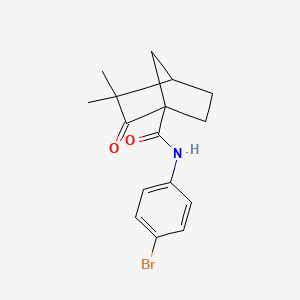 molecular formula C16H18BrNO2 B12138439 N-(4-bromophenyl)-3,3-dimethyl-2-oxobicyclo[2.2.1]heptane-1-carboxamide 