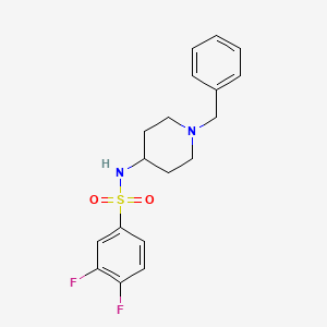 molecular formula C18H20F2N2O2S B12138491 N-(1-benzylpiperidin-4-yl)-3,4-difluorobenzene-1-sulfonamide 