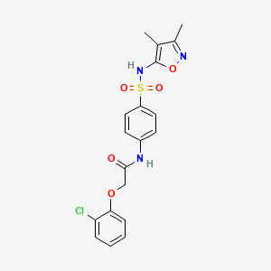 molecular formula C19H18ClN3O5S B12138655 2-(2-chlorophenoxy)-N-{4-[(3,4-dimethyl-1,2-oxazol-5-yl)sulfamoyl]phenyl}acetamide 