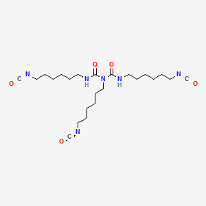 molecular formula C23H38N6O5 B1213872 1,3,5-Tris(6-isocyanatohexyl)biuret CAS No. 4035-89-6