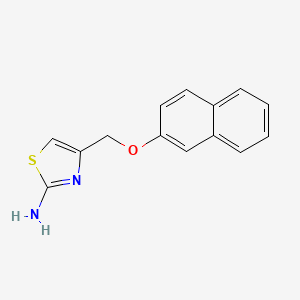 molecular formula C14H12N2OS B1213875 4-[(2-Naphthyloxy)methyl]-1,3-thiazol-2-amine CAS No. 620103-22-2