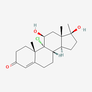 molecular formula C20H29ClO3 B1213878 9-Chloro-11beta-hydroxy-17-methyltestosterone CAS No. 7100-40-5