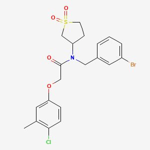 molecular formula C20H21BrClNO4S B12138808 N-(3-bromobenzyl)-2-(4-chloro-3-methylphenoxy)-N-(1,1-dioxidotetrahydrothiophen-3-yl)acetamide 