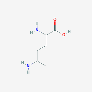 molecular formula C6H14N2O2 B1213884 2,5-Diaminohexanoic acid 