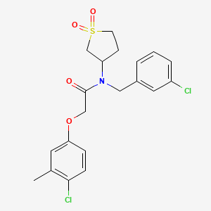 molecular formula C20H21Cl2NO4S B12138903 N-(3-chlorobenzyl)-2-(4-chloro-3-methylphenoxy)-N-(1,1-dioxidotetrahydrothiophen-3-yl)acetamide 