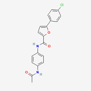 molecular formula C19H15ClN2O3 B12138911 N-(4-acetamidophenyl)-5-(4-chlorophenyl)furan-2-carboxamide 