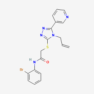 molecular formula C18H16BrN5OS B12138956 N-(2-bromophenyl)-2-{[4-(prop-2-en-1-yl)-5-(pyridin-3-yl)-4H-1,2,4-triazol-3-yl]sulfanyl}acetamide 